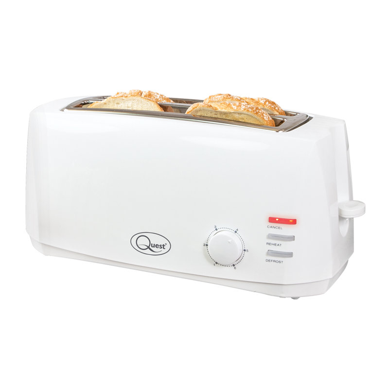4 Slice Cool Touch Toaster, White