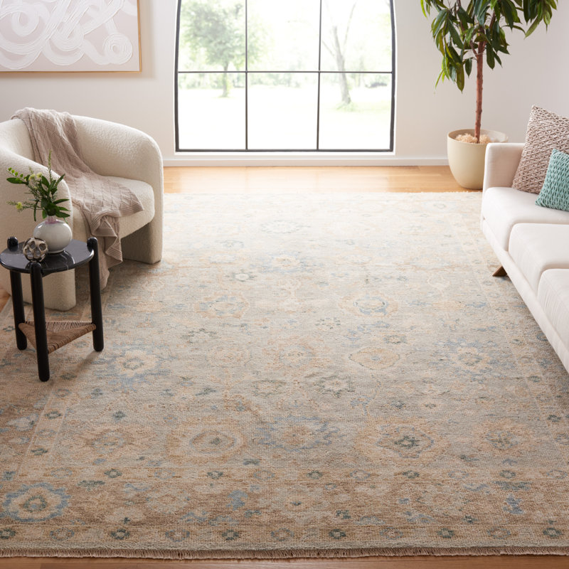 Palermo Viscose Oriental Rug in Rose/Beige, Rectangle 8' x 10'