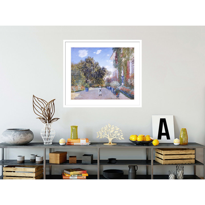 «Garden of the Artist at Argenteuil» par Claude Monet, impression giclée encadrée, H 33,5 po x l 38,96 po