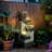 Outsunny 33.5" Outdoor Water Fountain, 4-Tier Floor Standing Resin Cascading Bowls Waterfall Fountain With LED Lights, Pump