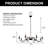 Eila 8 - Light Dimmable Geometric Chandelier-1077561005