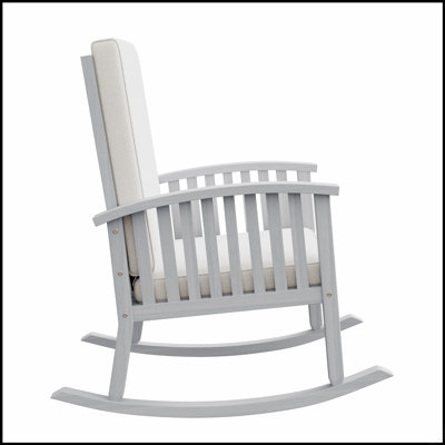 Fauteuil à bascule Casa ACACIA avec coussins confortables et conception berçante douce pour la détente en plein air