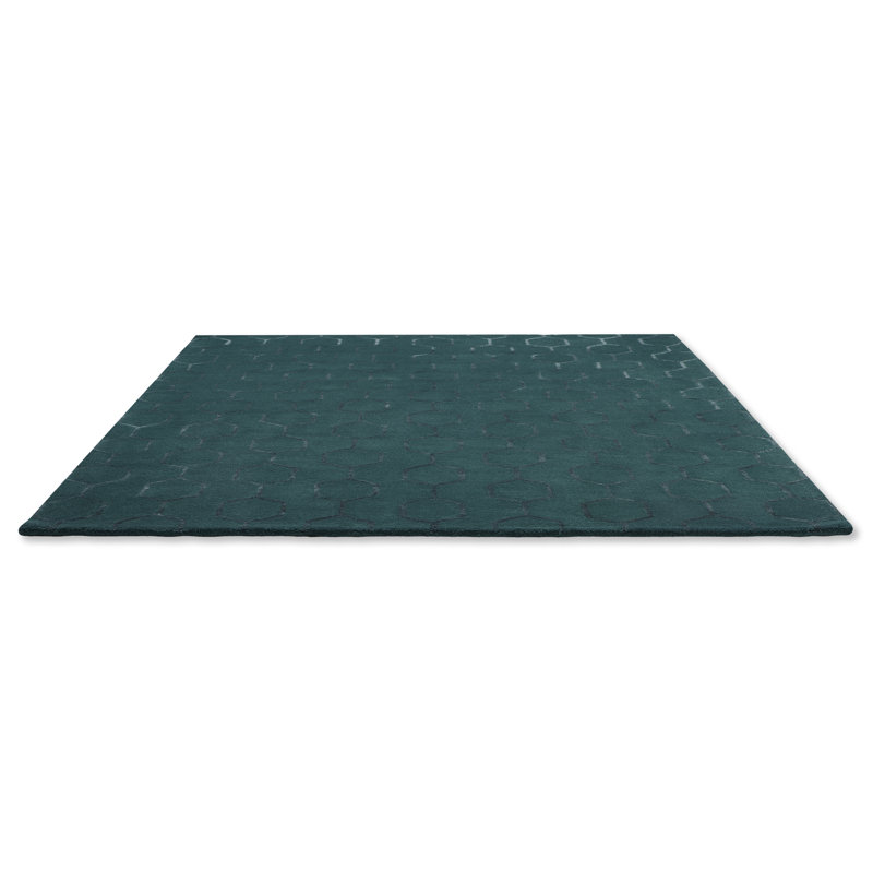 Gio Geometric Area Rug in Green, Rectangle 6'7" x 9'2"