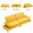 89 Inch Cotton And Linen Sofa, Minimalist Double Sofa-1189522227