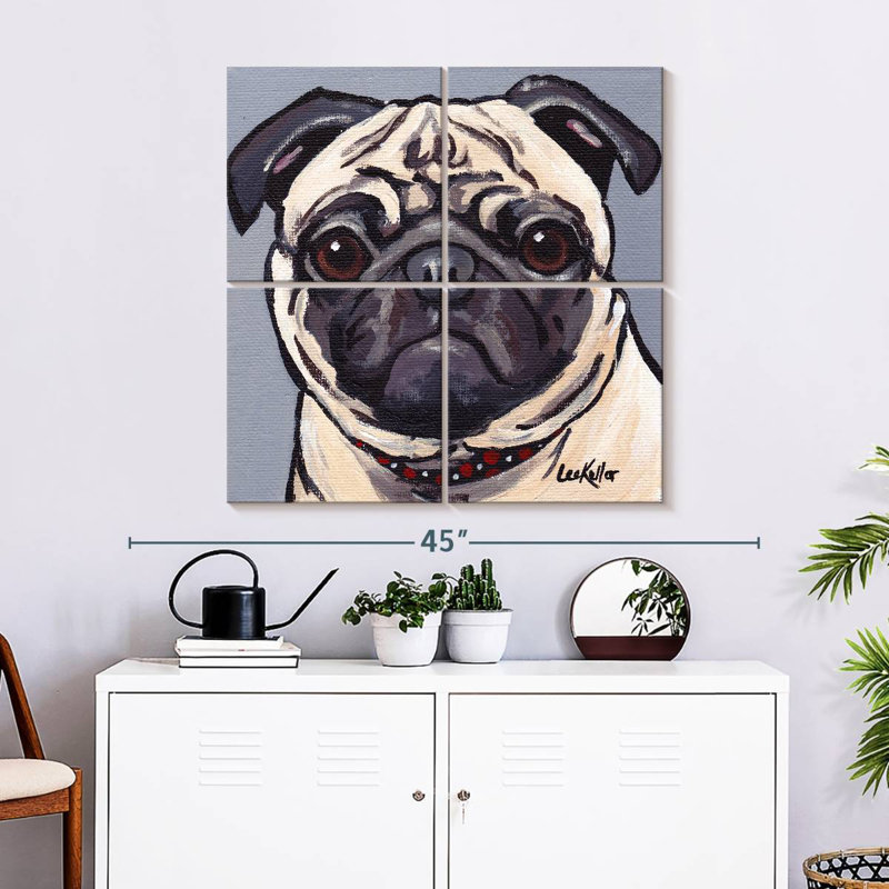 Brampt Pug On Gray