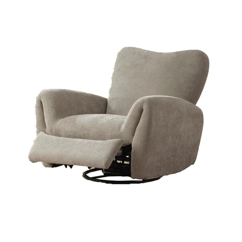Fauteuil inclinable en flanelle à haute densité., Mélange de polyester kaki