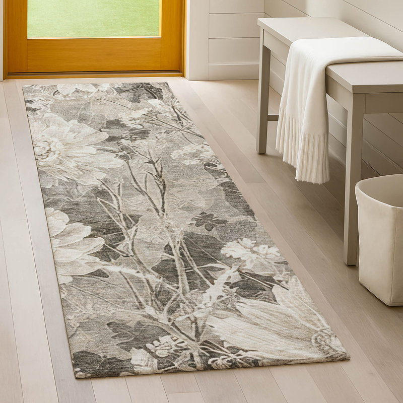 Machine Washable Indoor/Outdoor Chantille ACN2936 Floral Rug, 2'3" x 7'6" Runner