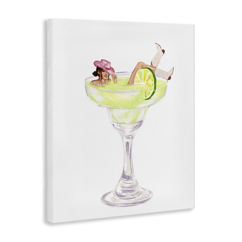 Cowgirl se prélassant dans une toile cocktail, design par Ziwei Li, H 48 po x l 36 po