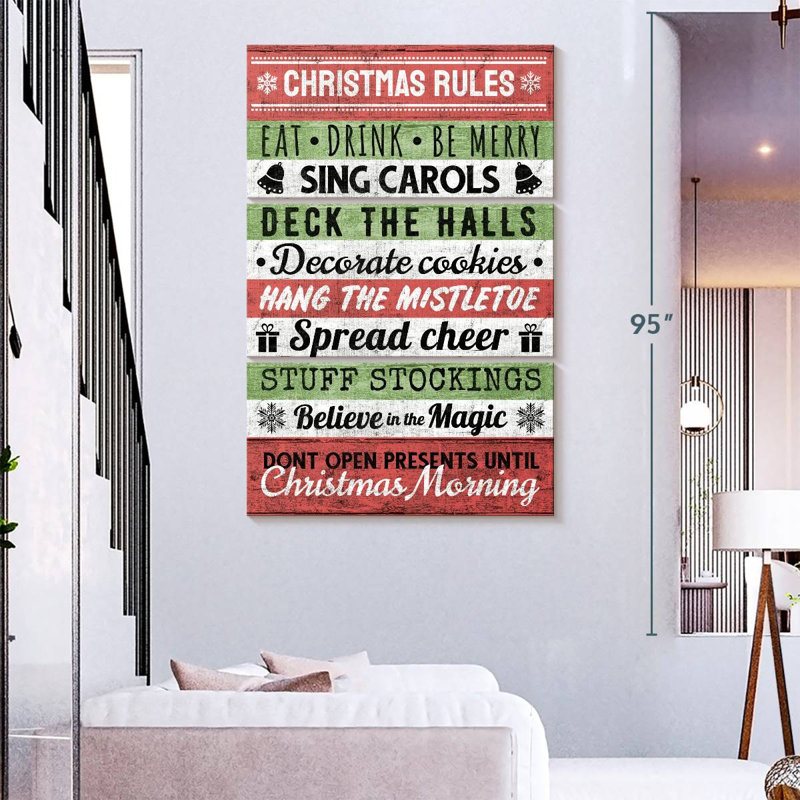 Lelend Christmas Rules, H 74 po x l 48 po