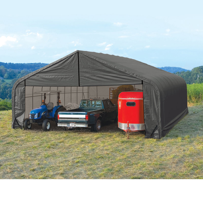 28 pi L x P 20 pi Garage, Gris