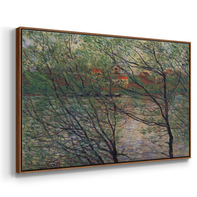 «His Bank, the Island De La Grande Jatte» par Claude Monet, reproduction sur toile flottante