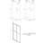 76"x48" Semi- Bypass Shower Door, , Reversible Door 48"x76", Tempered Glass, Windproof-117993769