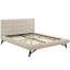 Grand lit plateforme tapissier en tissu touffeté Julia-1680872618