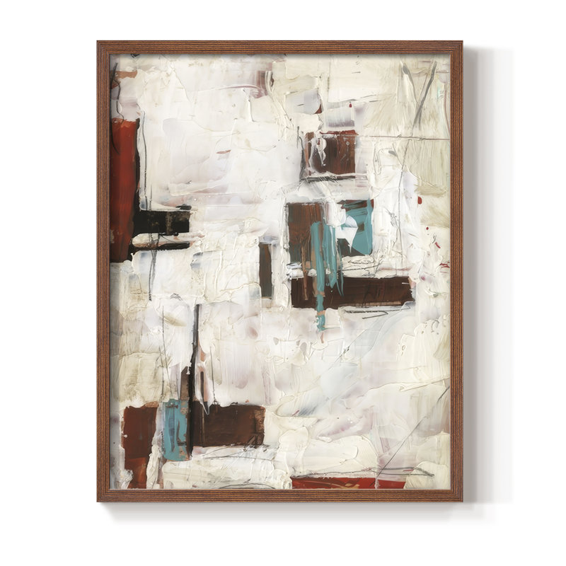 City Blocks I, reproduction encadrée - bois massif, H 11 po x l 9 po, Noyer
