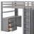 Full Loft Bed With Drawers,Desk And Wardrobe-16928010