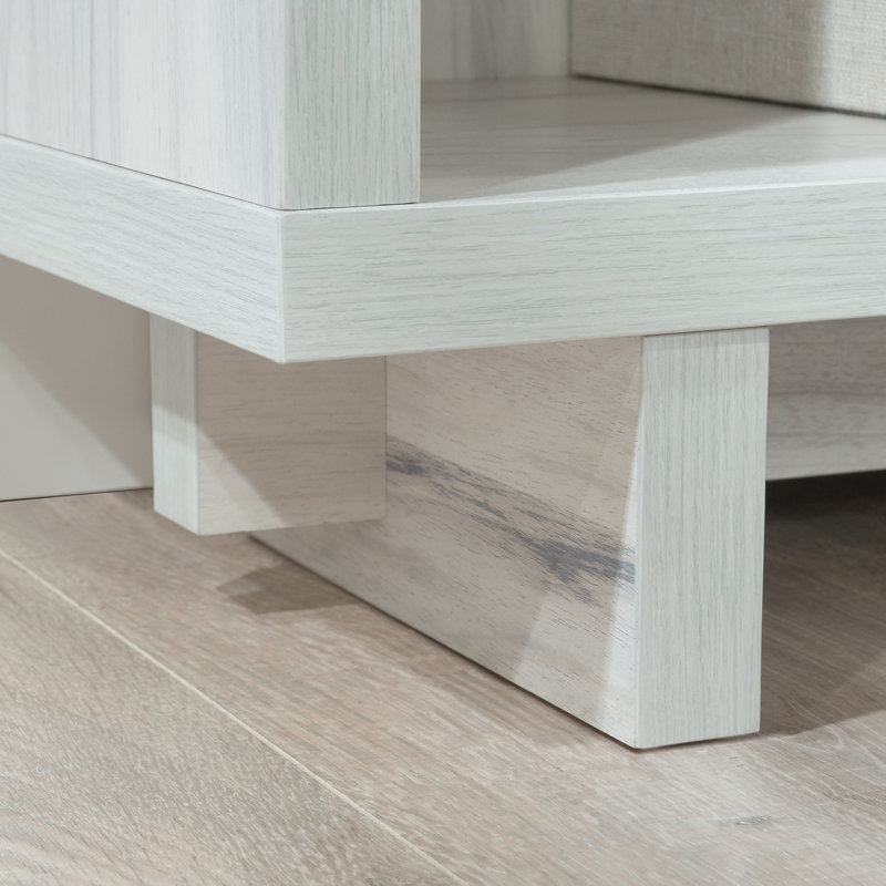 Gray Adjustable 5-Shelf Engineered Wood Bookcase