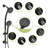 Wall Mounted Dual Shower Head, Matte Black, 8 Hand & Hose Unit System With 4.7" Showerhead Handheld Shower, Adjustable Rod-127377189