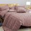 Microfiber Striped Duvet Cover Set with Matching Pillowcases & Fitted Sheet-114247583-114247580