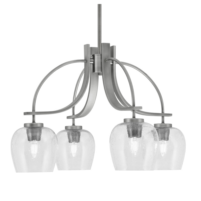 Lustre Cavella, H 15,5 po x l 25,25 po x P 25,25 po, Graphite, 4