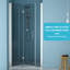 Porte de douche en verre trempé l 30 po x H 72 po, charnières en nickel brossé, produit de salle de bain peu encombrant réglable pour diverses configurations murales