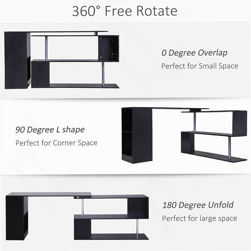 Poste de travail rotatif d'angle Modernhome