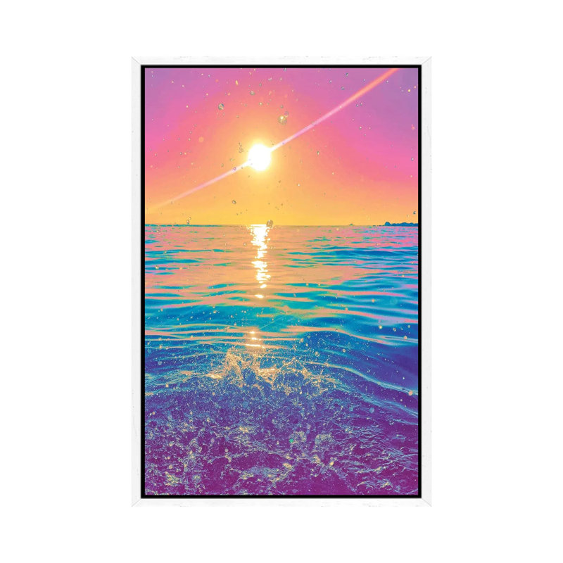 Sun Shower by Nathan Head - Print on Canvas, White Framed, 66.04cm H x 45.72cm W x 3.81cm D