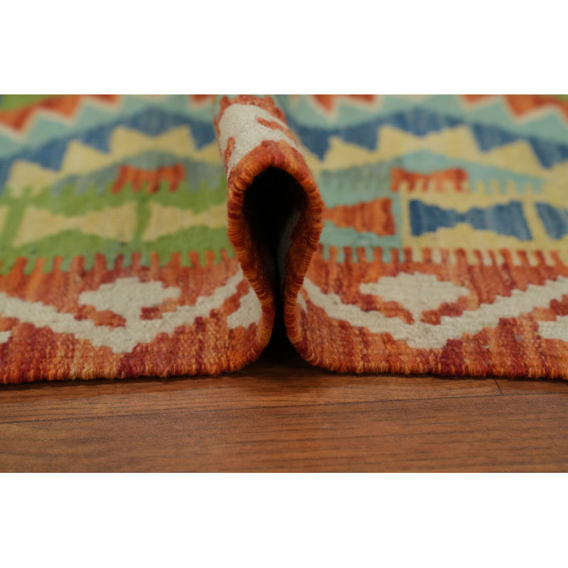 Colourful Southwestern Style Floor Kilim Rug 3X4