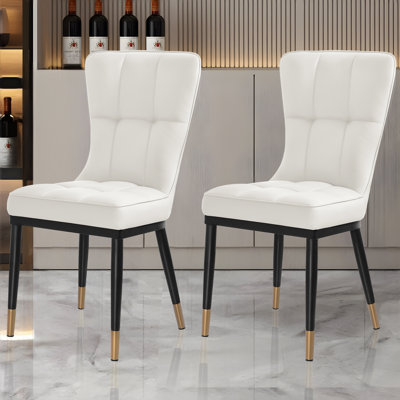 Chaise rembourrée moderne avec structure en métal