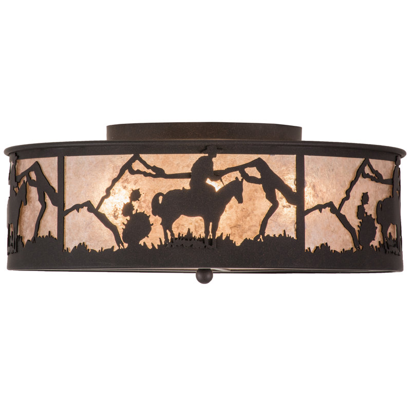 Rustic Lodge 4 - Light Flush Mount