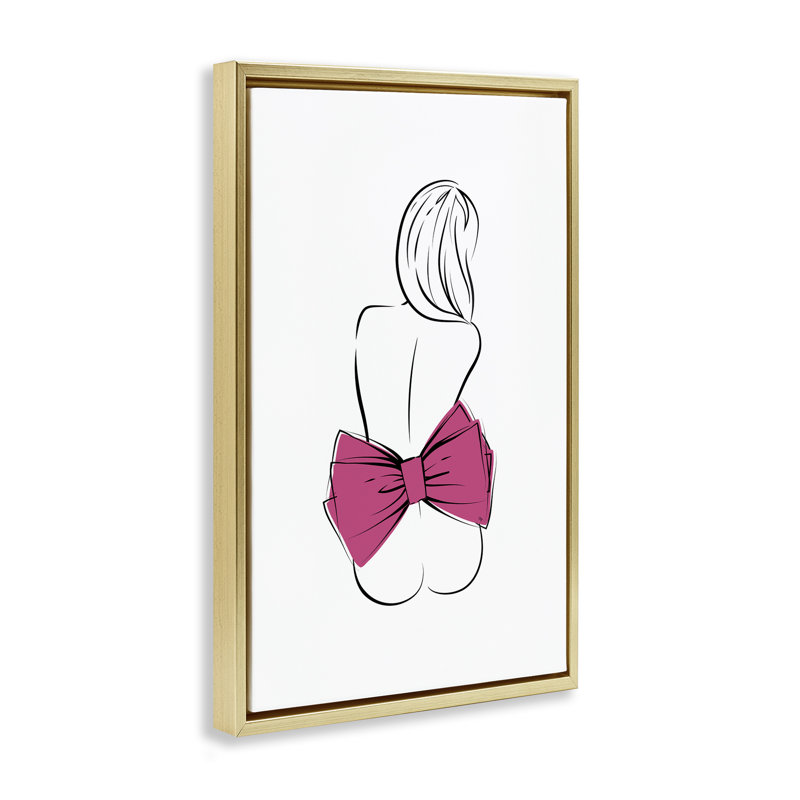 Cadre flottant rose à nœuds roses, design par Martina Pavlova, H 25 po x l 17 po, Cadre flottant métallique doré