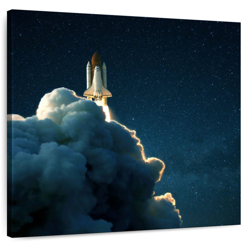 Oberle Starry Space Shuttle Launch, 20'' H x 20'' W