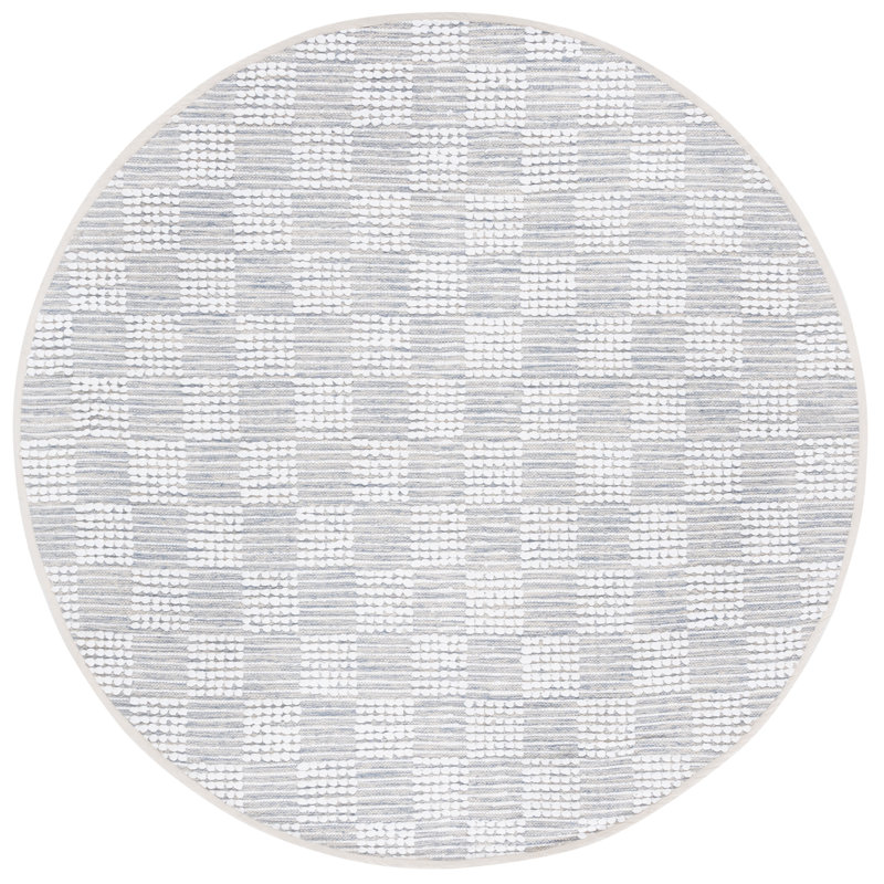Tapis argent / ivoire Thanbir 979, Rond 6 pi