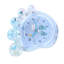 Réveil en forme de pied, motif de dessin animé mignon, cristal, couleur gelée, à faire soi-même, bleu, pour chambre d'enfant