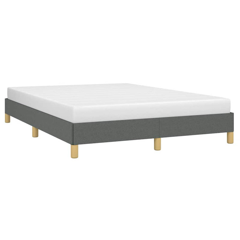 Cadre de lit Dabira, cadre de lit plateforme en tissu, sans matelas, Gris foncé, Double