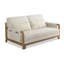 Coussin convertible 59,06 po en polyester blanc cassé-130029829