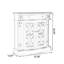 Console noyer massif et bois manufacturé