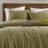 3PCS Full/Queen Waffle Washed Comforter Set