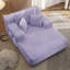 Chaise longue convertible en velours côtelé avec pochette de rangement et sans assemblage-828074128