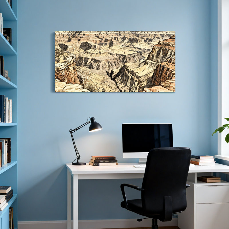 «Landscape & Nature Grand Canyon Landscape», reproduction d'art panoramique, H 20 po x l 40 po