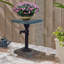 Support pour plante Handpump, finition bleu sarcelle, 20 x 20 x 39