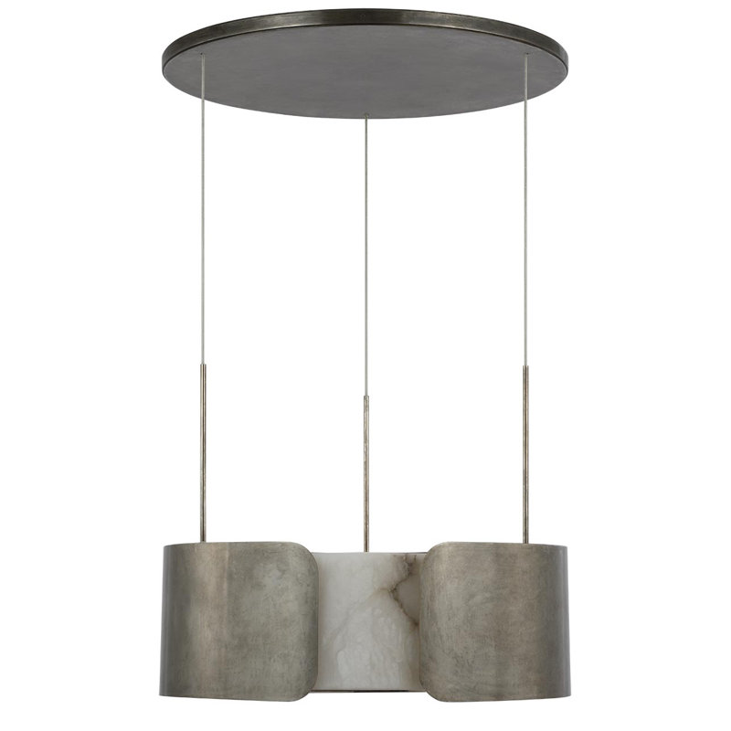 Anne-Marie Barton Armise 28" Drum Chandelier, Mottled Pewter