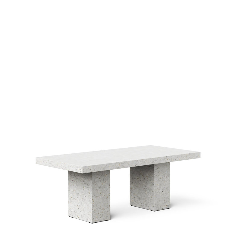 Mixx Elcor 82.75, Counter Table (36.25" Height), Ivory Terrazo, 95" L x 47" W