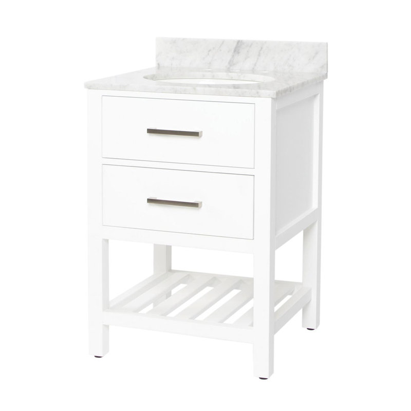 Ensemble de meuble-lavabo simple l 24 po x P 22 po x H 34 po, Blanc