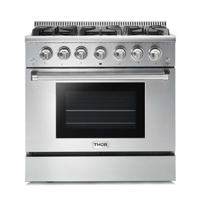 Thor Kitchen 36" 5.2 Cubic Feet Natural Gas Free Standing Range