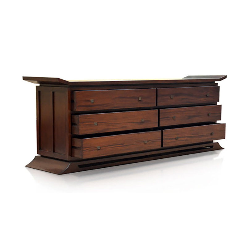 Bouchier Solid Wood 79'' W 6 - Drawer Dresser
