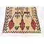 Tapis de zone en laine beige/vert/rouge 3 pi 10 po x 8 pi 2 po one-of-kind à la main noué la Saxmundham
