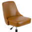 Chaise de bureau pivotante en similicuir brun clair