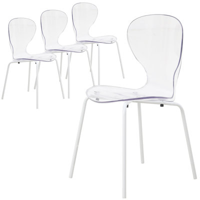 Chaise d'appoint de salle à manger empilable Edenfield