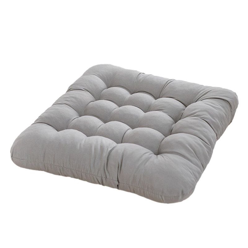 Seat Cushions For Home Use, Tufted Corduroy Floor Cushions For Living Room Tatami, 16 Inch, Gray
