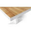 Oak Solid Wood Top Metal Base Dining Table